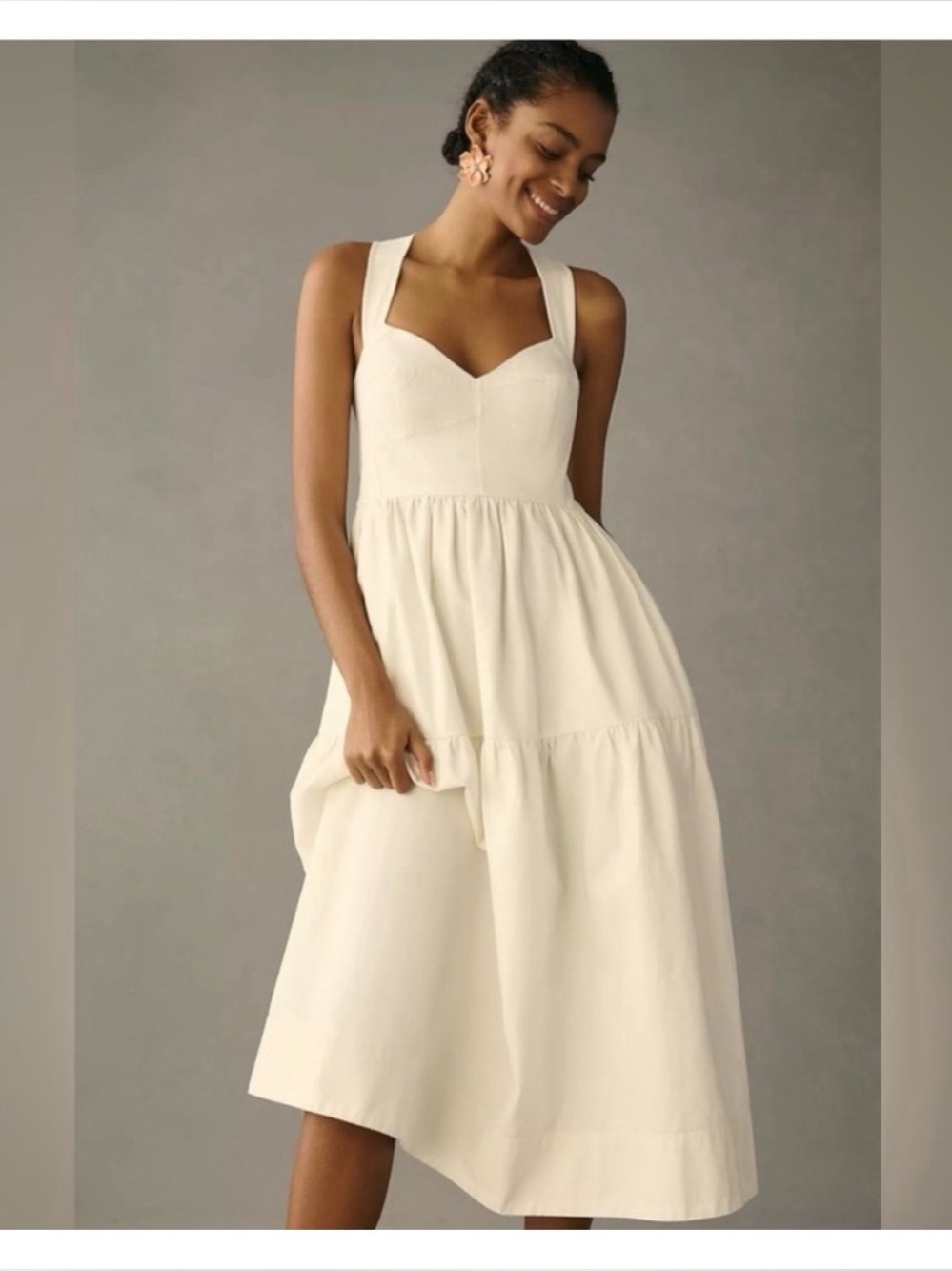 Anthropologie Forever That Girl Denim Sweetheart Dress